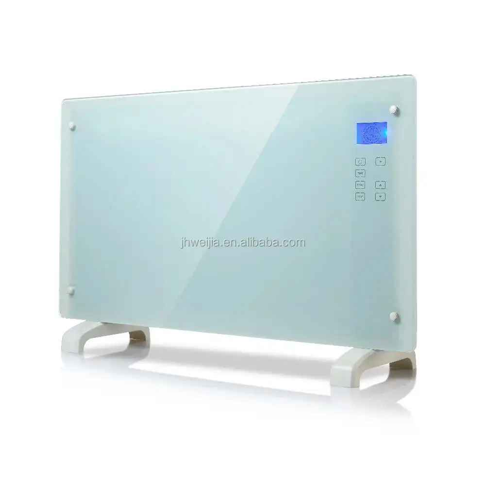 Electronic sensor thermostat with Frost protection function Aluminum fins stainless steel heating tube  Glass Panel Heater