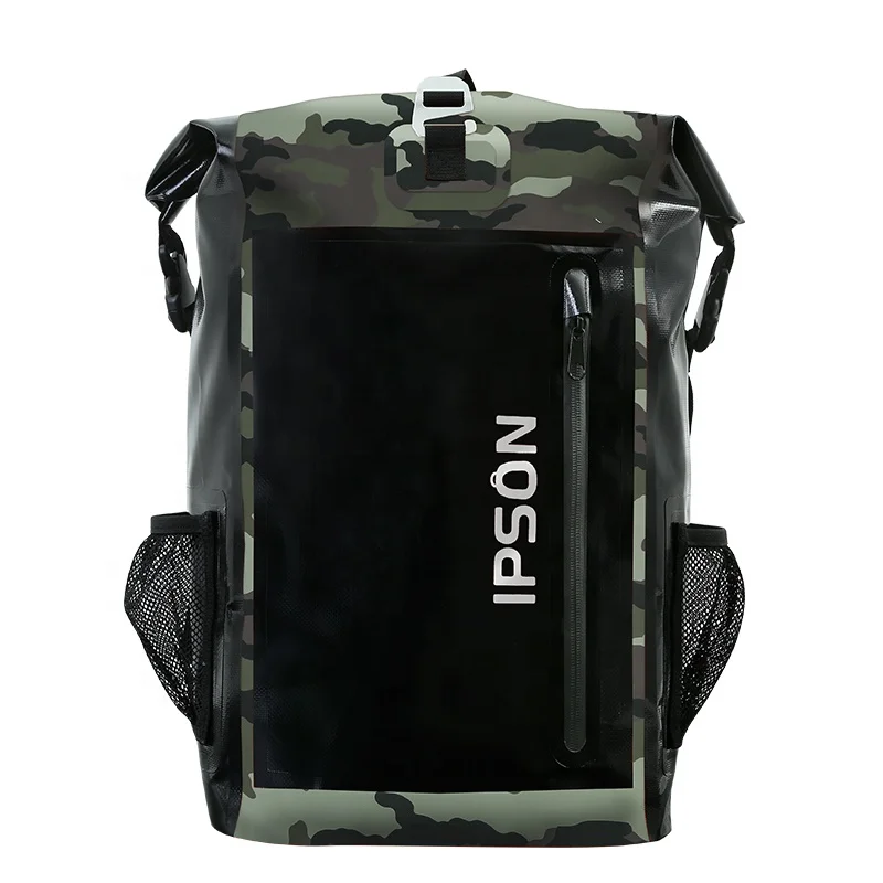 
IPSON PVC Roll Top camouflage Waterproof Dry Bag Backpack Hunting Bag For Outdoor 