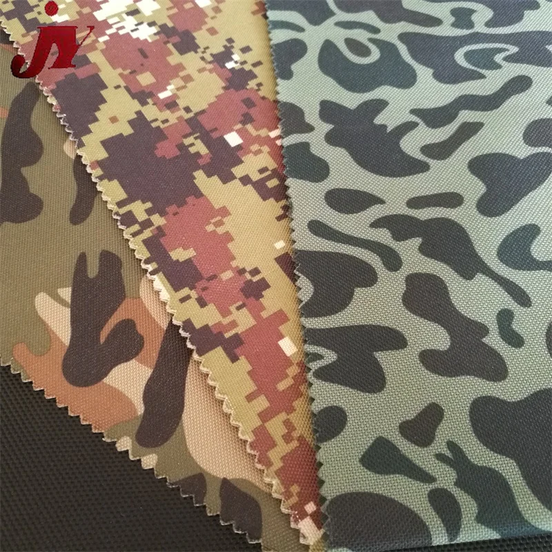 Couleur Personnalisee Pa Enduit 600d 100% Polyester Camouflage Oxford Tissu Pour Sac