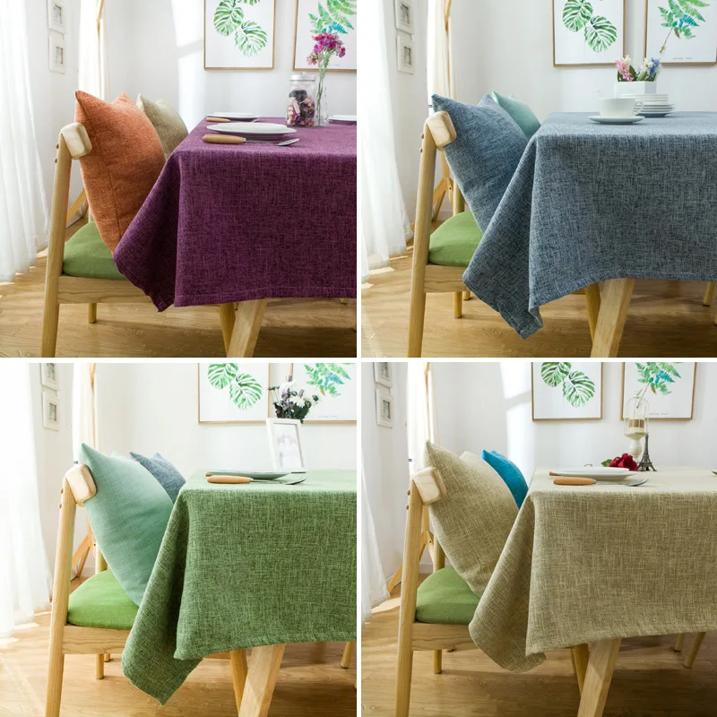 Cheap Oilproof Table Cloth Fabric Tablecloth linen tablecloth for Coffee Kitchen Dining Table Decorations