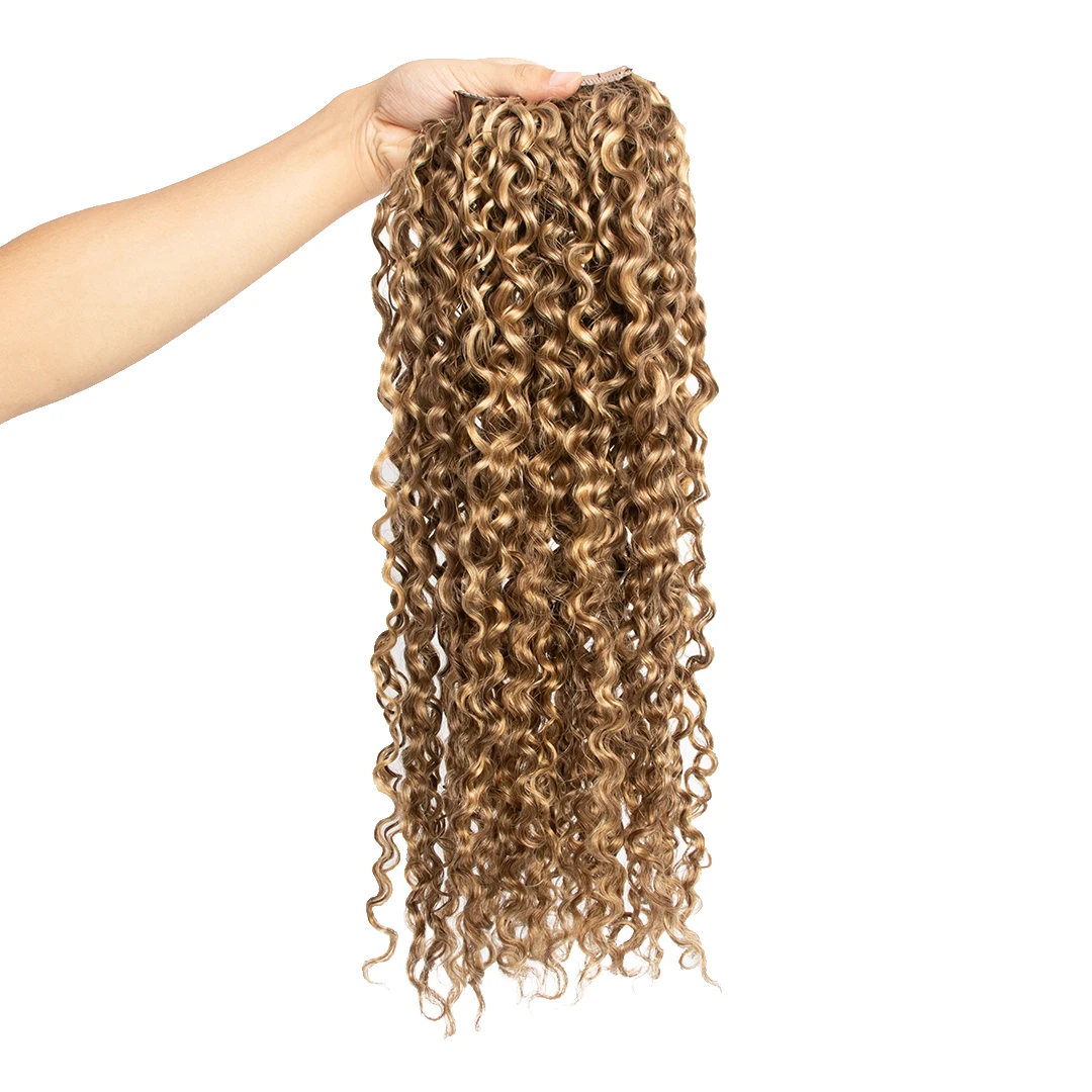 Raw Unprocessed Virgin Peruvian Hair Weave invisible clip in jerry curly Hair 100 human skin seamless PU clip in hair weft