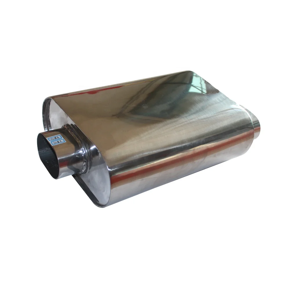 EGO  Quality Supplier Customized Performance Popular Stainless Steel Sport Racing Oval Car Exhaust Muffler Silencer