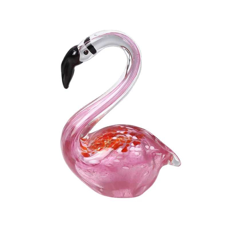 Swan Animal Figurine Office Tabletop Decoration Ornaments Hand Blown Craft Murano Glass Creative Europe Folk Art Gift Hotel Home