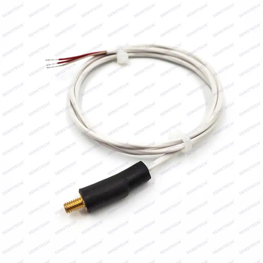 OEM Temperature Sensor RTD Brass M3 Threaded Type Housing with Black Protective Sleeve Temp Probe