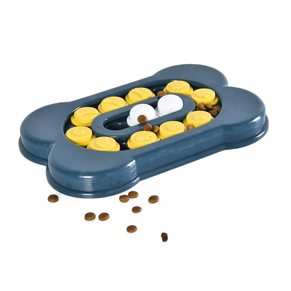 Interactive Junior Difficulty IQ Educational Toy Slow Food Feeder Pet Dog Puzzle Bowl