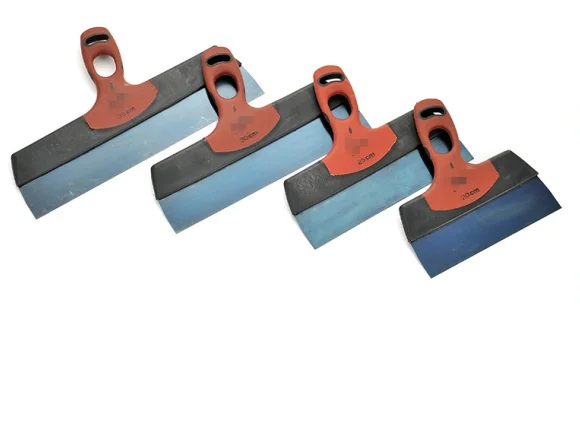 200-350mm Blue steel strip putty knife set with TPR handle