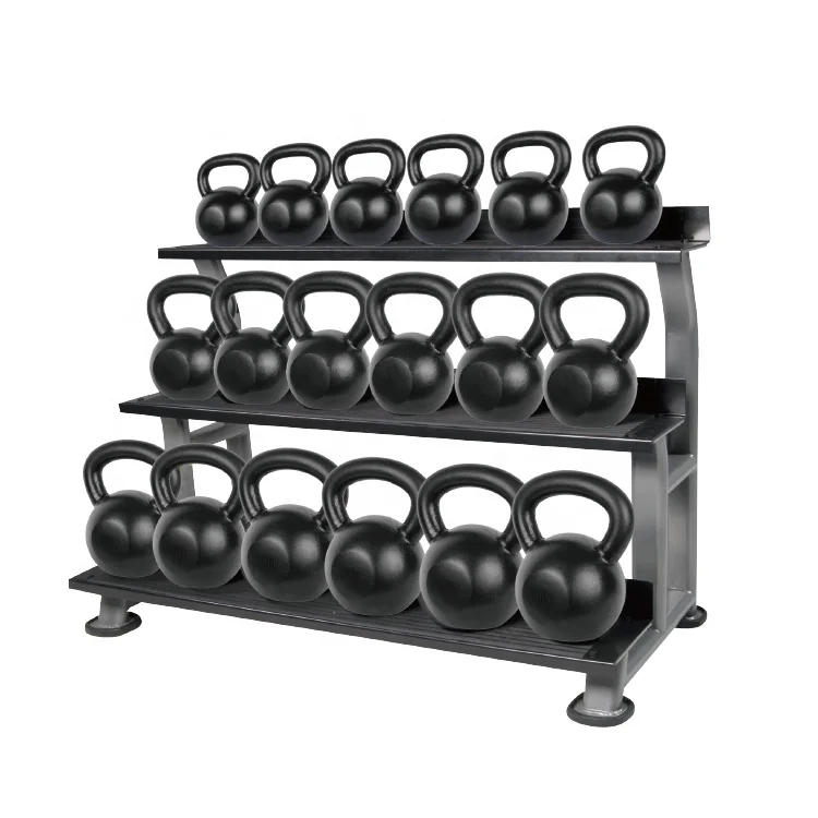 Hot selling 3-Tier Kettlebell Storage Rack Fitness Equipment Weight Holder for Kettlebell Set