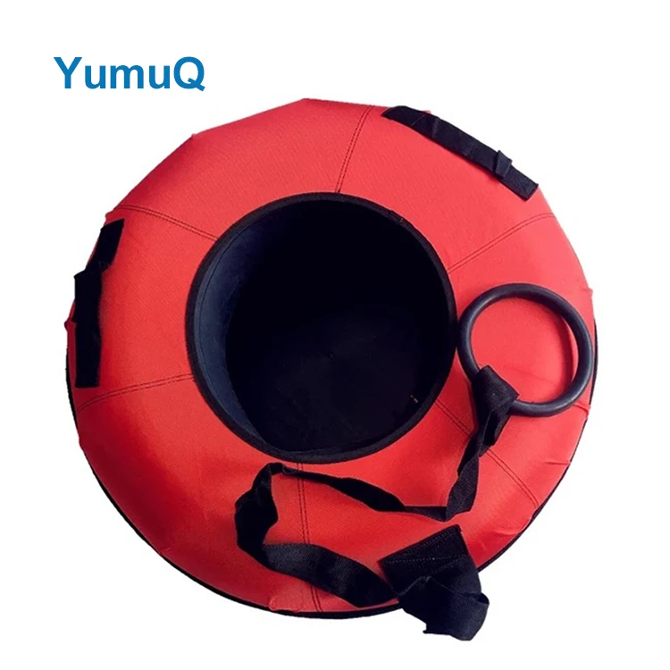 YumuQ 70cm Rubber Inflatable Commercial Double Snow Ski Sleigh Tube Sledge Sled For Winter Sport