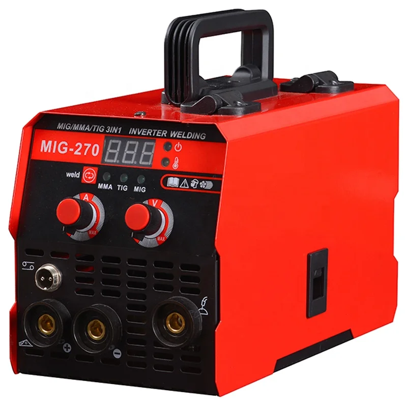 MIG TIG MMA MIG Welding Machine 3 In 1 Welder 6KGS 270A MIG Welding