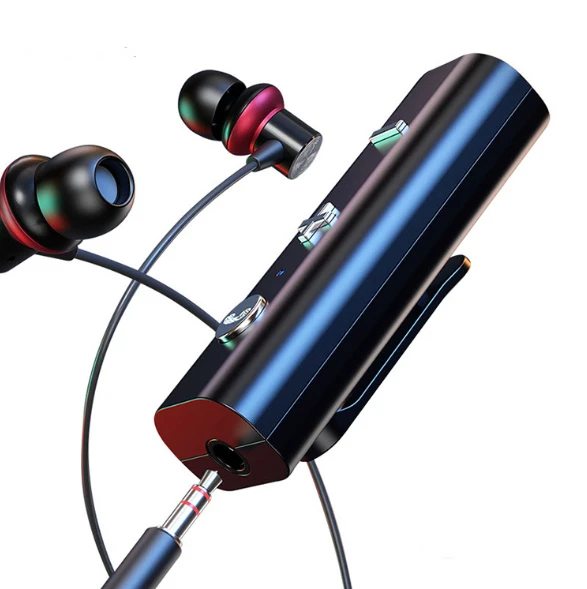 Collar Clip Receiver Wireless Earphone adapter BT Aux Audio Music Transmitter Custom logo Sound stereo ear clip