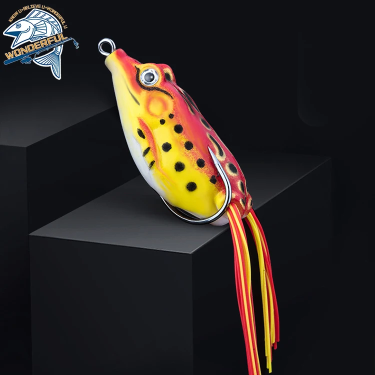 Promotion Factory Price Fishing tackle bionic bait Soft 3D Eyes Frog Lure 9g Artificial plastic vivid Bait Fishing for Top Water