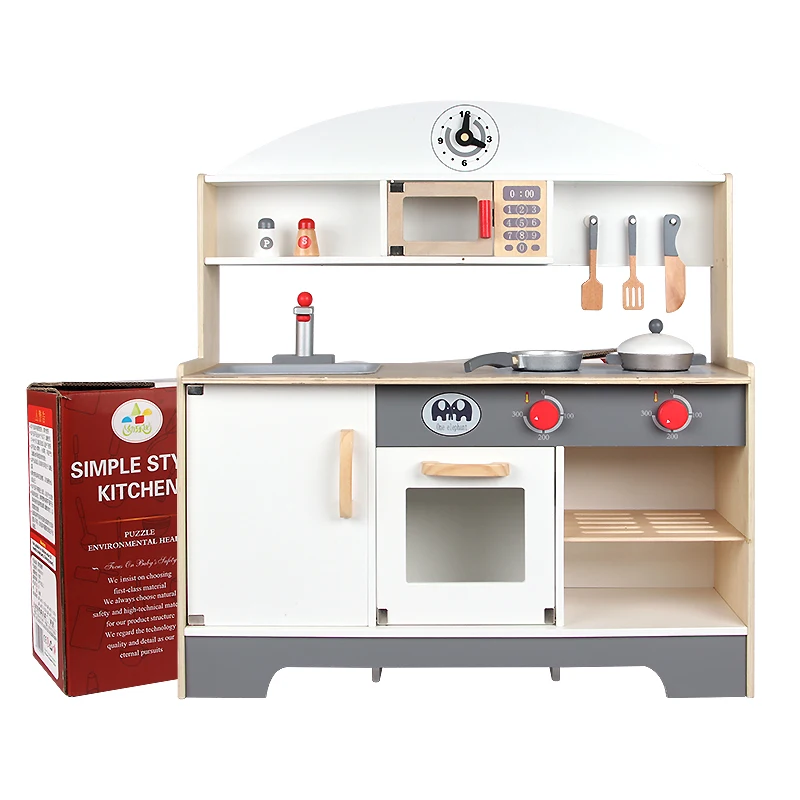wooden kitchen toys pretend children play sets