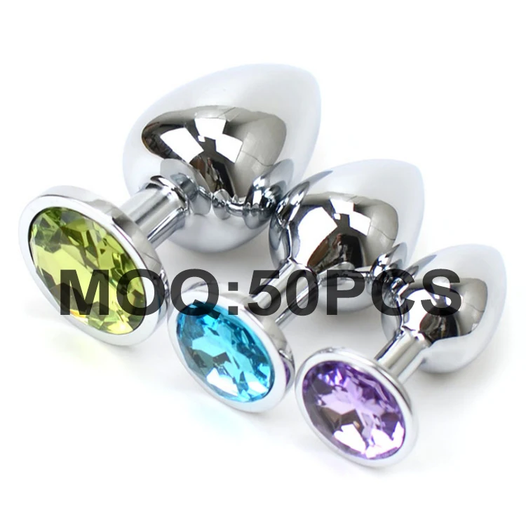 Rounded Diamond anale Butt Zinc Alloy Steel Metal Anal Plug