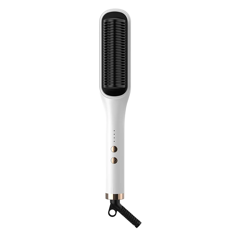 Straightener Curler 2 In1 hair Brush Electric Hot Comb Lisseur De Cheveux dual-use Ceramic heating Styling Tool