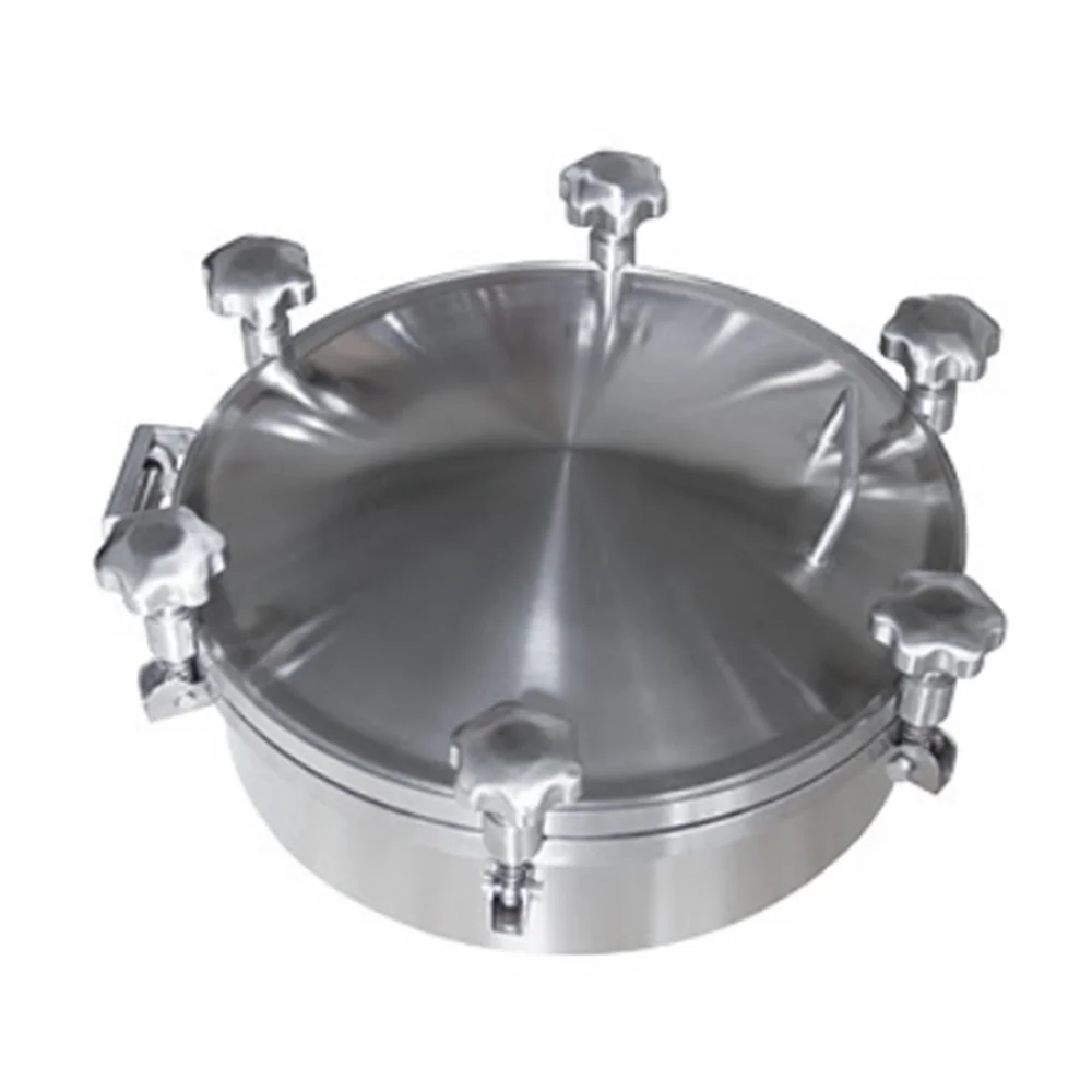 Factory Customized SS304 316L Sanitary Round Outward Manway Hole With Pressure