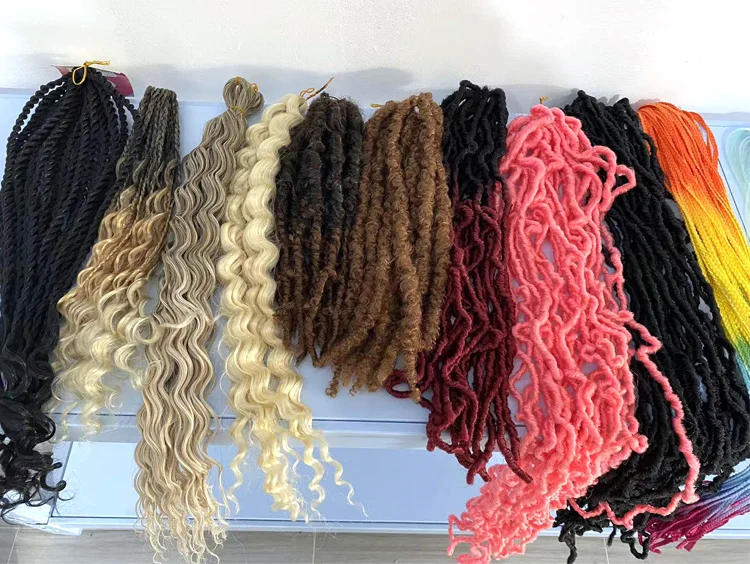 wholesale price Spring Twists kanekalon Synthetic fiber Crochet Hair 8 inch 110g afro spring twist crochet braid hair extension