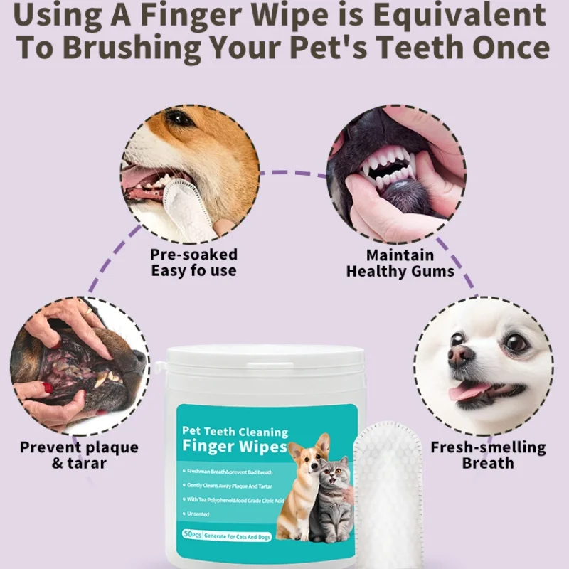 Promotion Cheap Price Guaranteed Quality Convenient to use pet teeth cleaning finger wipes