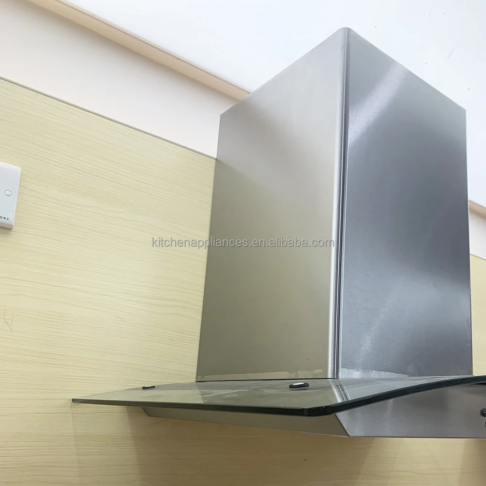 North America Middle End Market Super High Suction 3 Speed Touch Control 900mm Cone Filter Chimney Hood