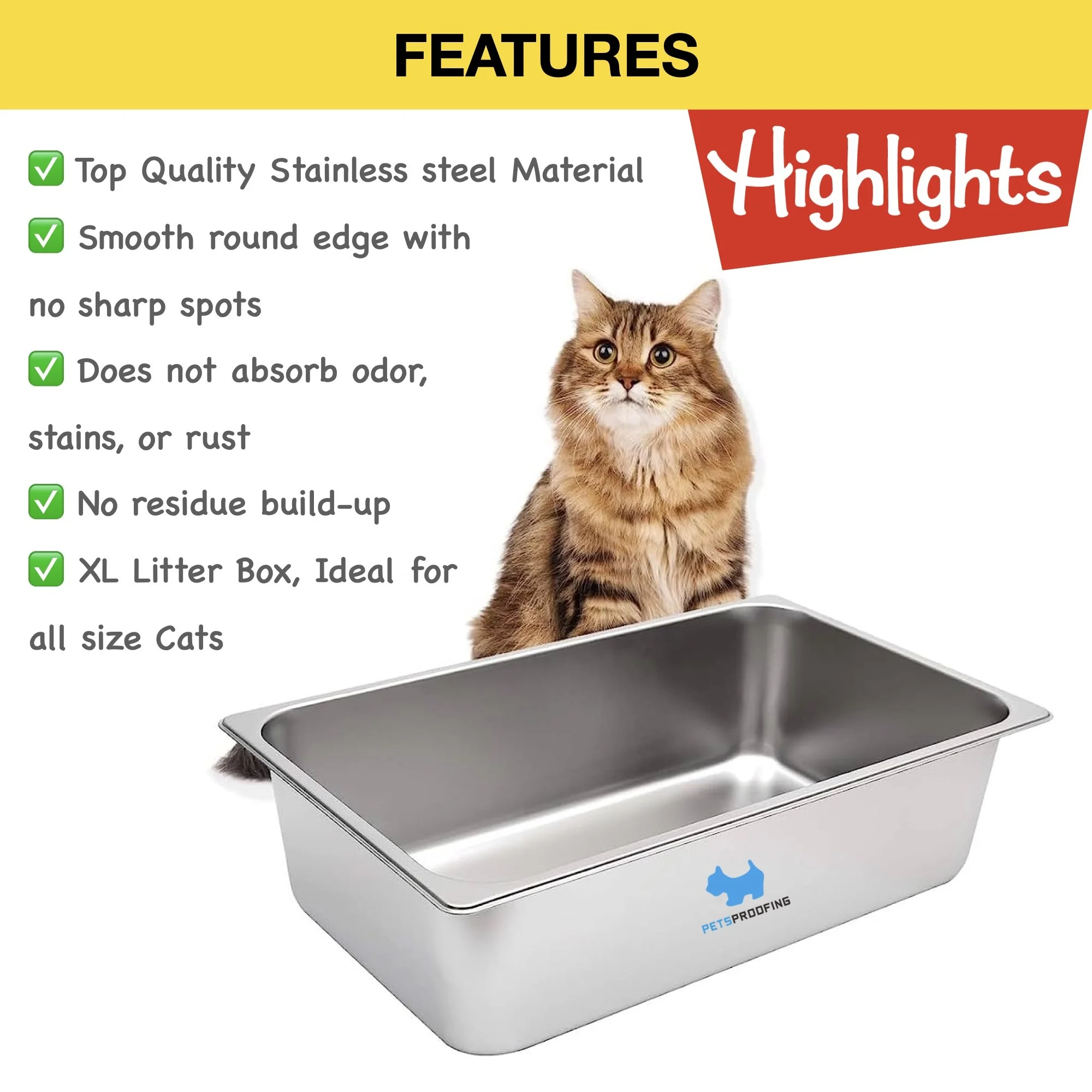 Wholesale Multifunction Portable Wall Stainless Steel 304 Cat Toilet Tray Manual Cleaning Cat Litter Box & Accessory