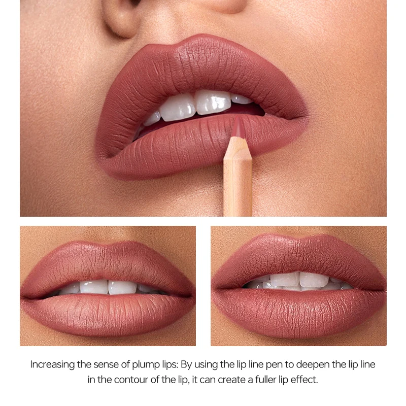 Pudaier Vegan Cosmetics High Pigmented Long Wearing Lip Pencil Waterproof Lipliner Set 12 Colors OEM Makeup