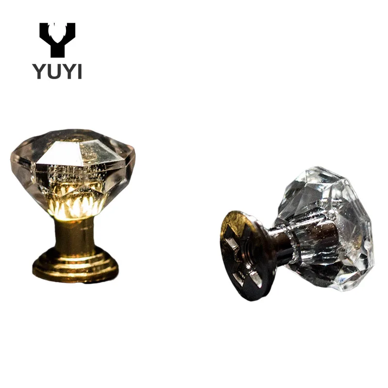Acrylic plastic crystal  drawer wardrobe handle knob pull