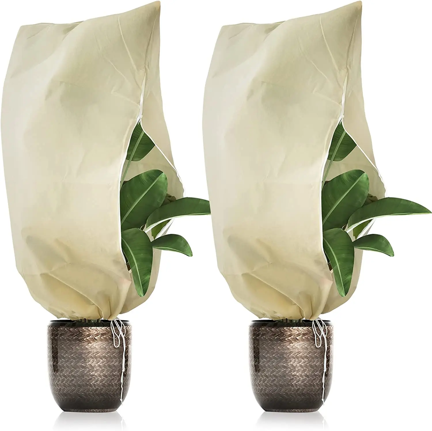 0.8*1M 80gsm Winter Drawstring  Plant Covers Biodegradable Garden Plant Covers