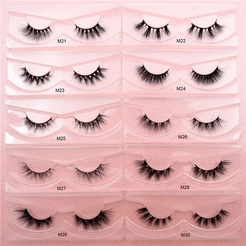 Real mink eyelash vendor 3D short mink lashes wholesale siberian mink eye lashes strips