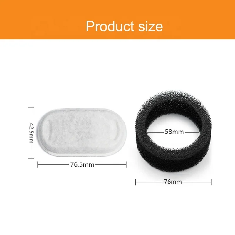 Cat Water Fountain Filters for 108/3.2L& 67oz/2L Stainless Steel Pet Water Dispenser Fountain Filter Replacement