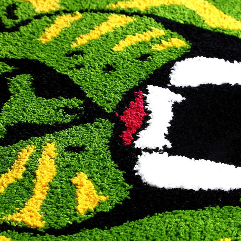 Personality absorbent non-slip bathroom mat Tiger head plush living room bedroom rug