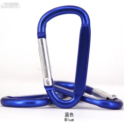 baichao 6# D SHAPED 5.2 60mm*31mm*5.2mm  flat promotional keychains lightweight carabiner Metal hook clip Customizable logo