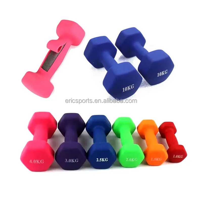 Pvc Neoprene Dipping Dumbbell Gym Dumbbell Vinyl Factory Custom Women Durable Dumbbell Set