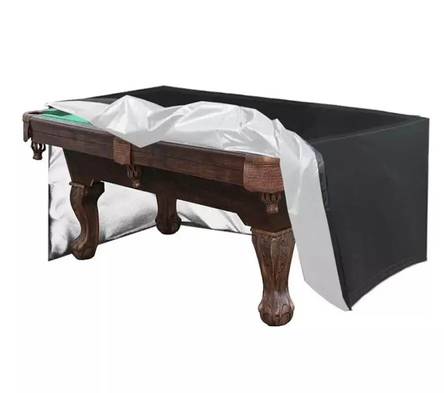 dustproof OEM Custom Size Waterproof Anti Uv outdoor patio 210d Polyester Pool Table Cover Dust Cover For Billiard Table