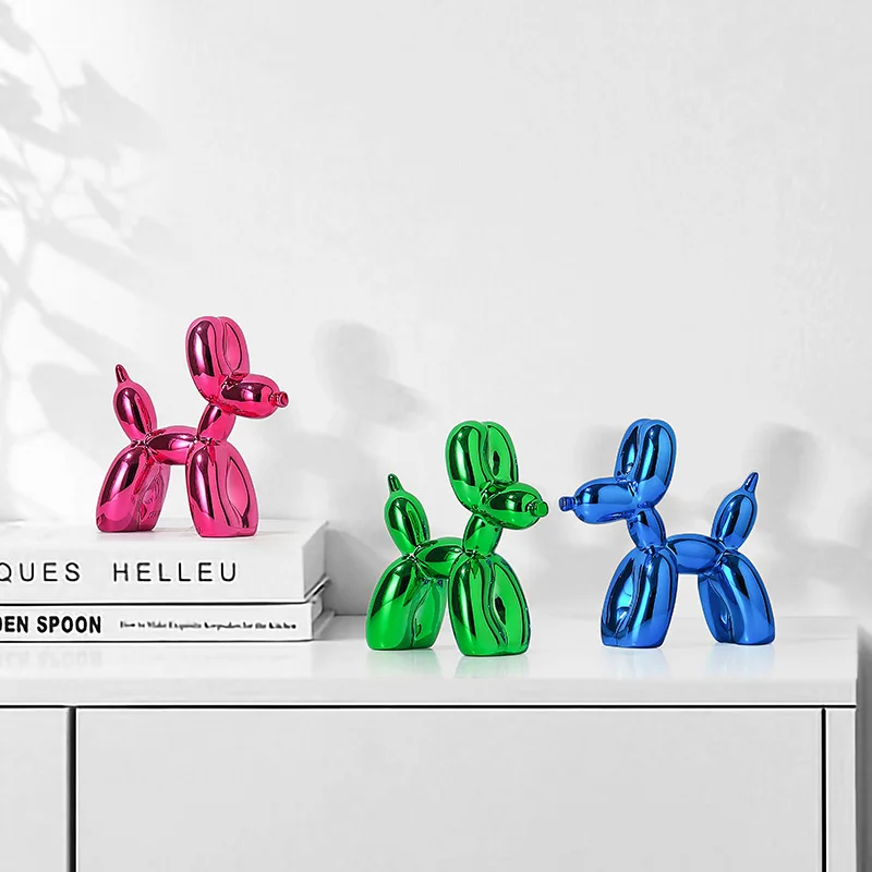 Creative Art Crafts Discounts Small Modern Simple Nordic Electroplating Balloon Dog For Decoration