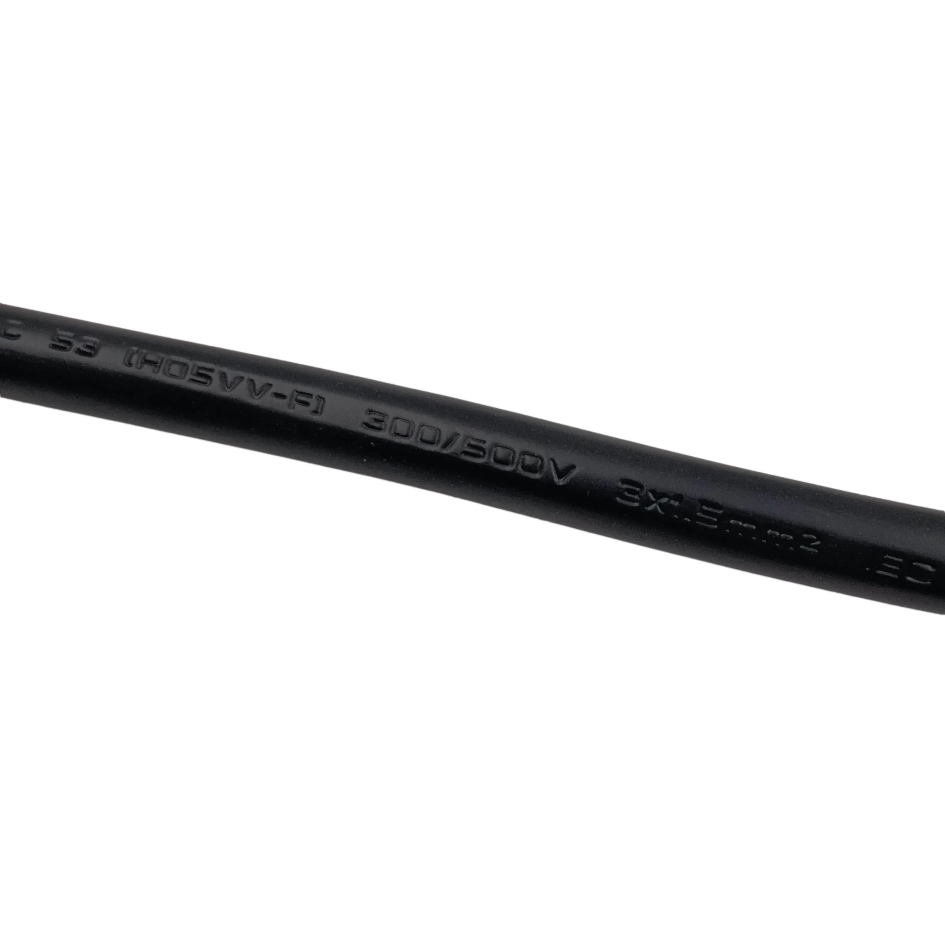 Brazil 3 Pin Plug AC Power Cable with Stripped End