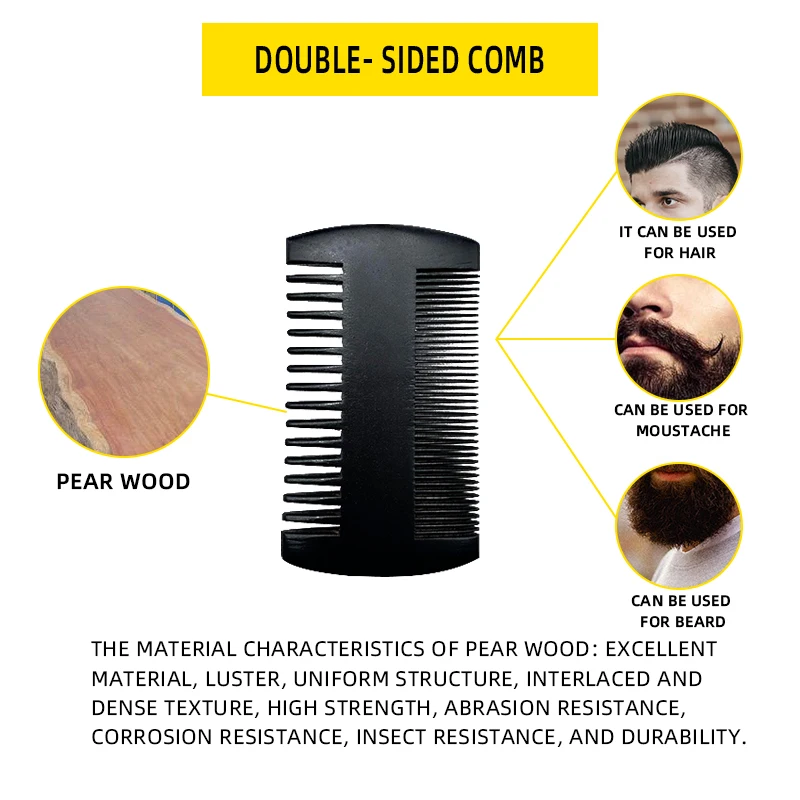 Men Private Label Beard Growth Roller Set 100% Natural Beard Oil Balm Products Beard Grooming Kit