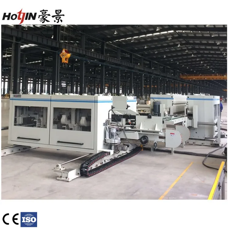 
plastic flooring double end tenoner click profile production line 