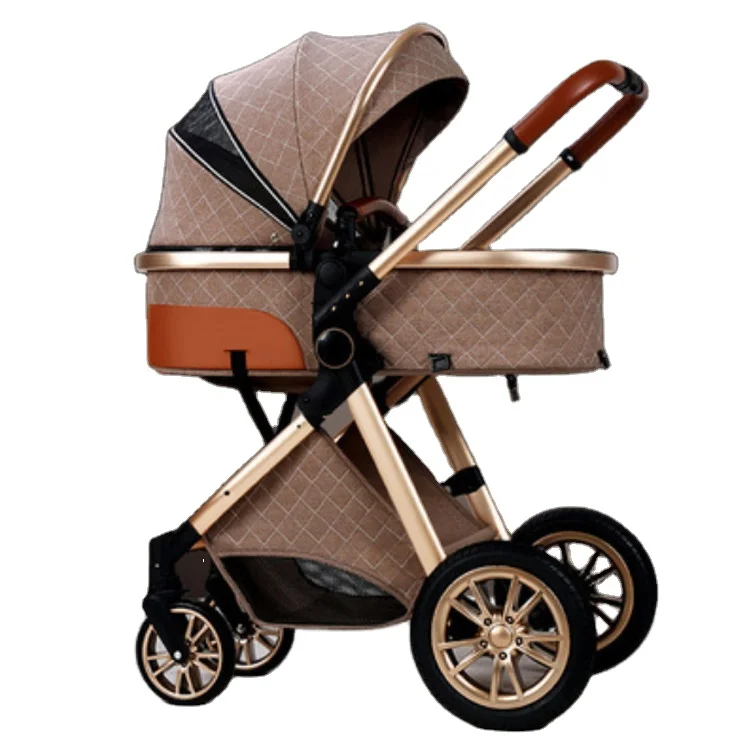 Multifunctional high landscape baby stroller pram foldable stroller for babies 2 in 1 strollers