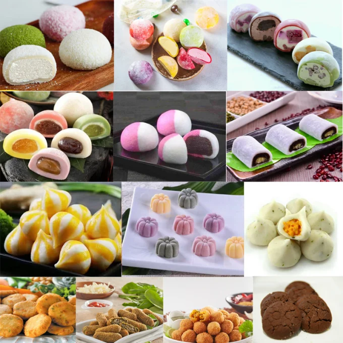Full Automatic High Speed Sweet Japanese Rice Cake Daifuku Mochi Ice Cream Making Machine