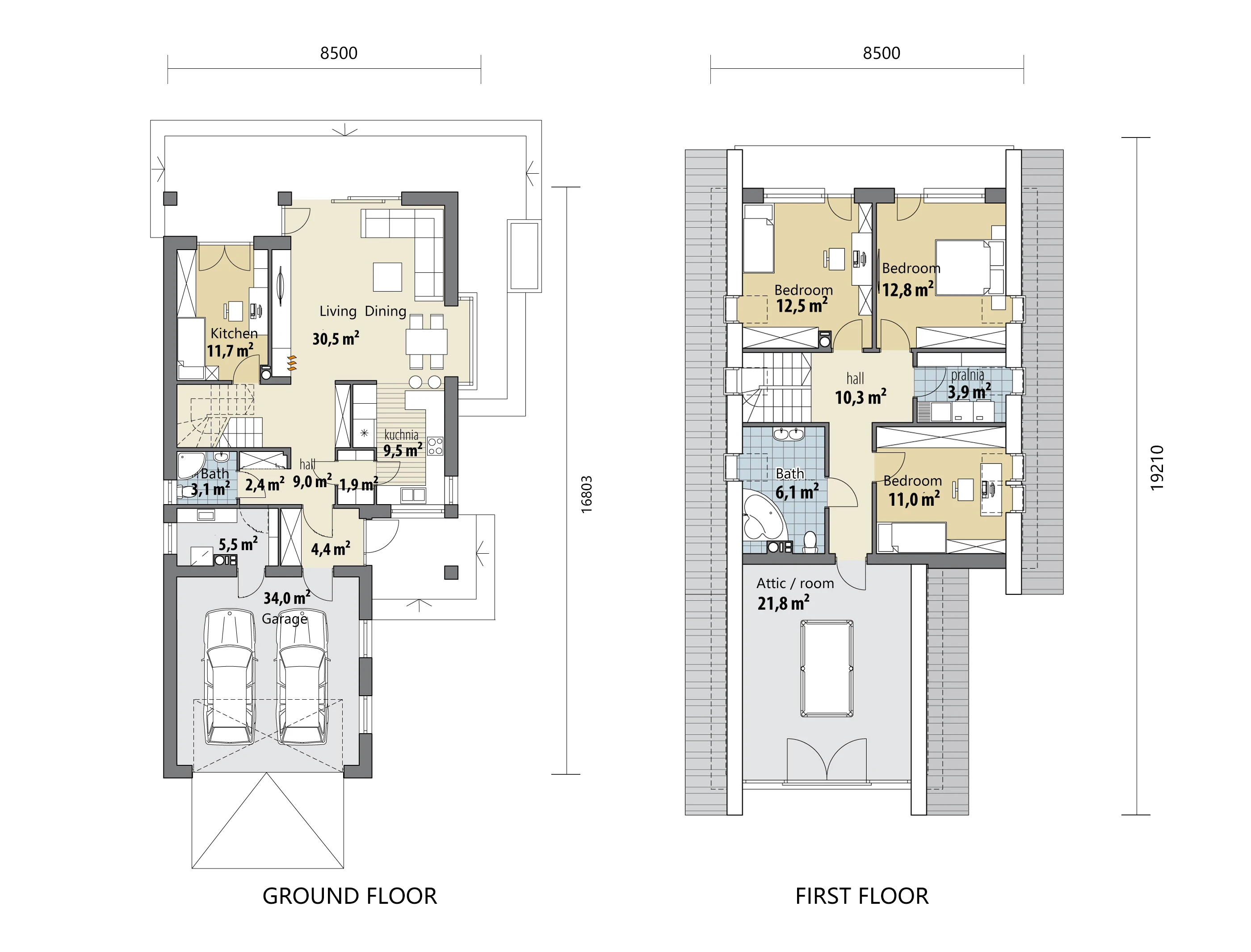 Architectural Prefab Homes 2 Story Steel Prefabricated High Quality Villa, Luxury for Australia, America, Europe Contemporary