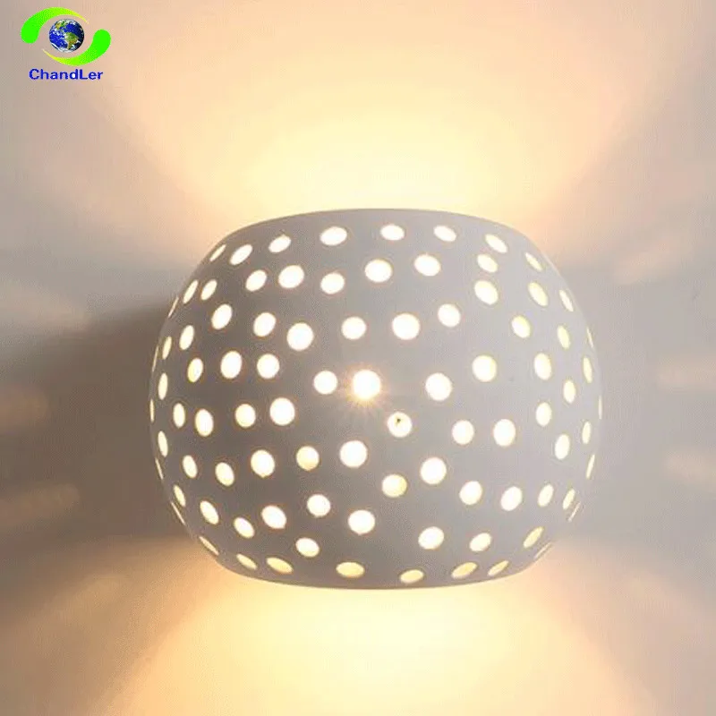 White Globe Ball Shade Lights Lighting Vintage Industrial Decorative Electric Gypsum aluminum Wall Lamps