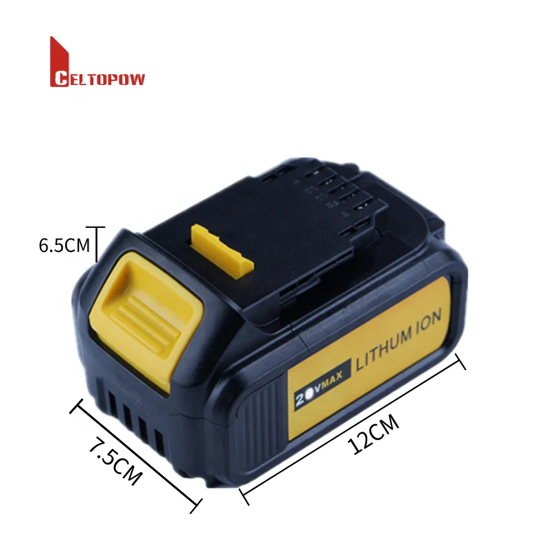 18V/20V Max Tool Battery Cordless Drill DCB200 DCB201 DCB204 DCB205 for Dewalt Li-ion Battery Case