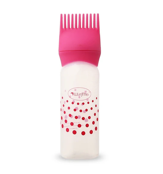 Dry cleaning shampoo bottle 120ml transparent extrusion bottle dye paste hair bottle hair care tools