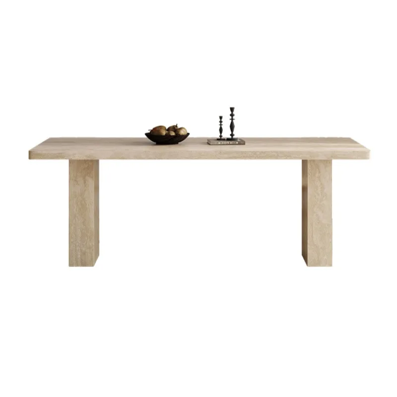 Light luxury home Furniture Hot Selling Modern Design Sintered Stone Table with 6 Chairs stone marble dining table
