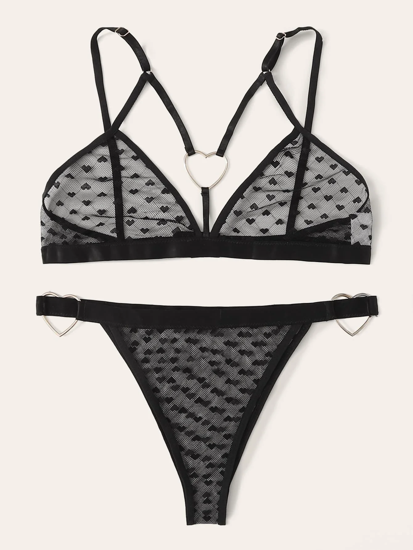 Lingerie Women Sexy Bra Teen Young Girls Sexy Bra And Panties Transparent Mesh Womens Sexy Underwear Bra Brief Set