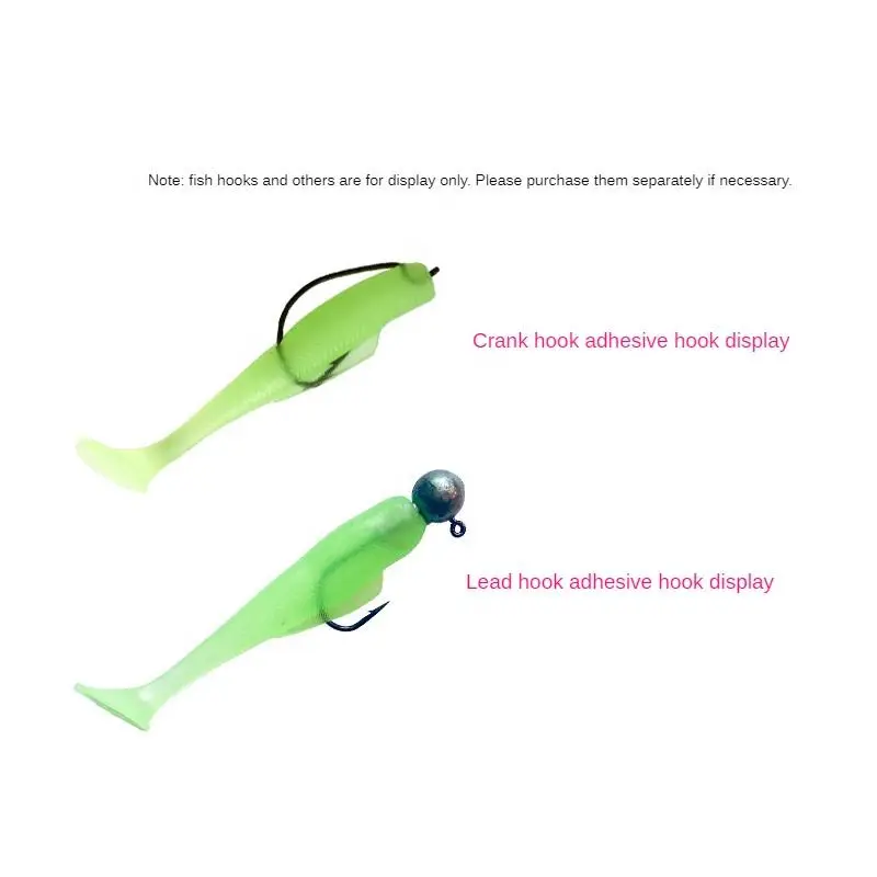 New 6cm 8cm 10cm Paddle Tail TPE luminous colorful pike bass floating Minnowz fishing lures soft plastic TPR Bait