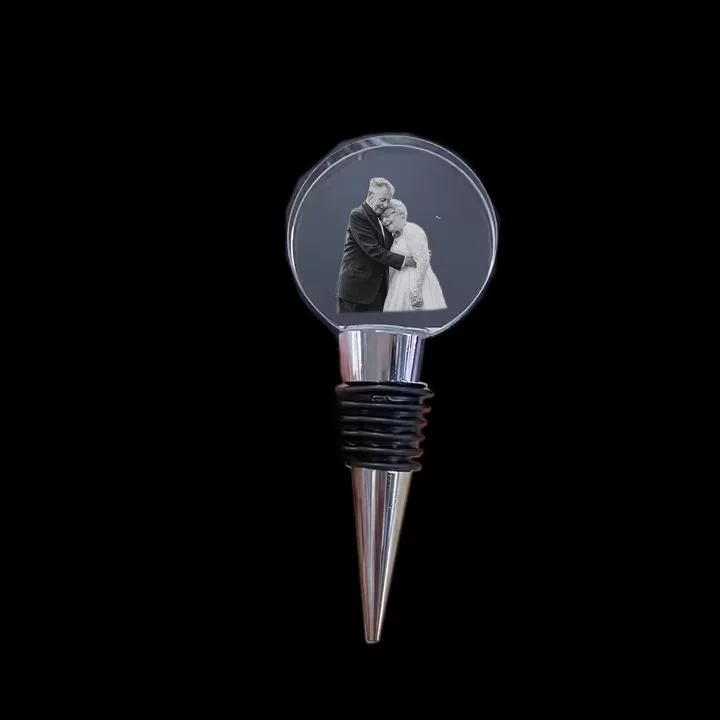 cheap fancy custom logo Event Promotional Gift wedding gift Crystal Glass Bottle Stopper  Wine Stoppers for souvenirs