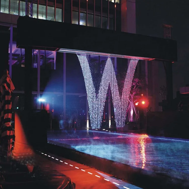 Customized Indoor Digital Curtain Waterfall  Artificial Water Fountain Decor