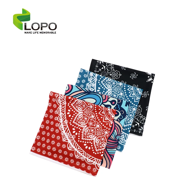Multifunction!! Sublimation white customized Square Bandana