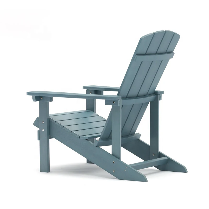 Outdoor Adirondack Chair Lounger All Weather Fade Resistant Plastic Wood Garden Chair