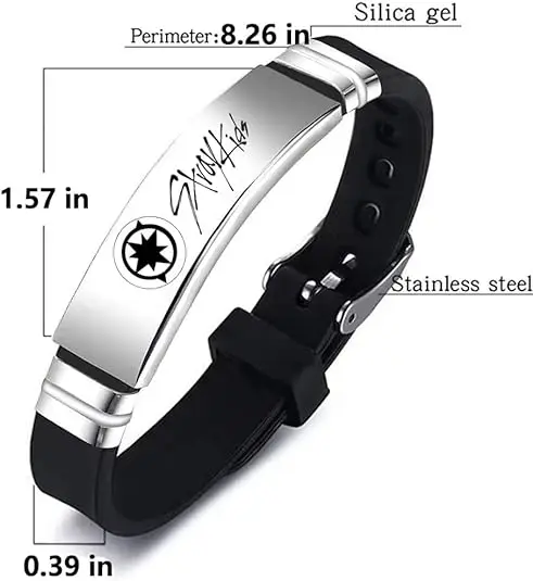 2 Pack Stray Kids Merch Charm Silicone Bracelet 2024 Fashion Jewelry Kpop Style Jewellery Korean Bracelet